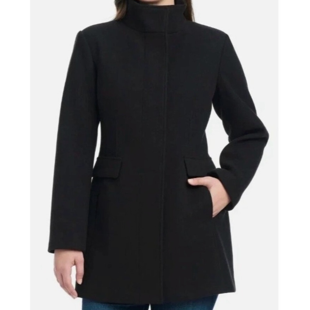 Vince Camuto Classic Black Trench Coat